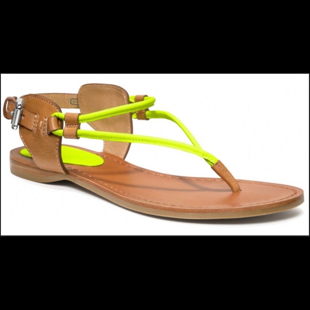 Coach neon sandals. Meet Coco.